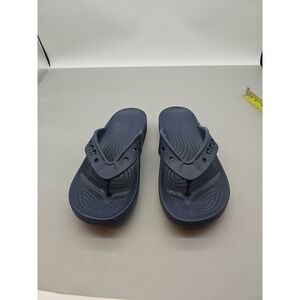 Crocs Flip Flops Size Mens 7 Womens 9 Blue Sandals Iconic Comfort Thong